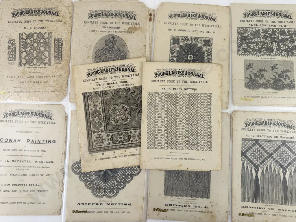 Ten Issues Young Ladies Journal Supplements Dated 1882 - 1883 Image 1++