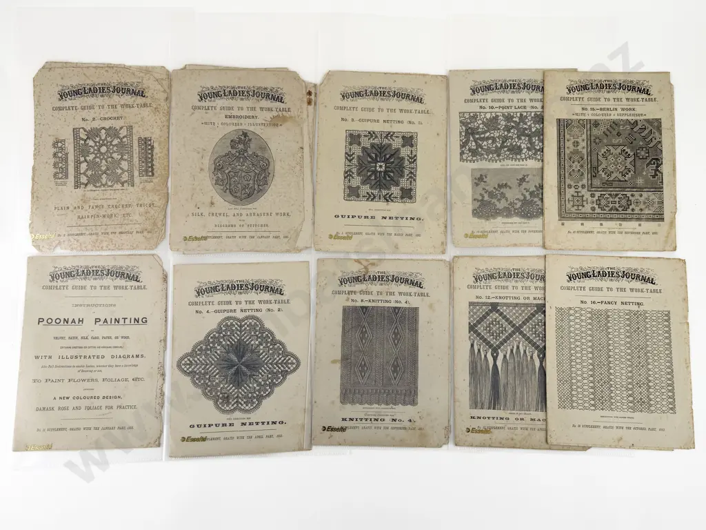 Ten Issues Young Ladies Journal Supplements Dated 1882 - 1883 Image 1++