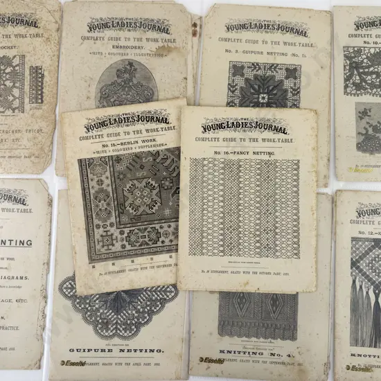 Ten Issues Young Ladies Journal Supplements Dated 1882 - 1883