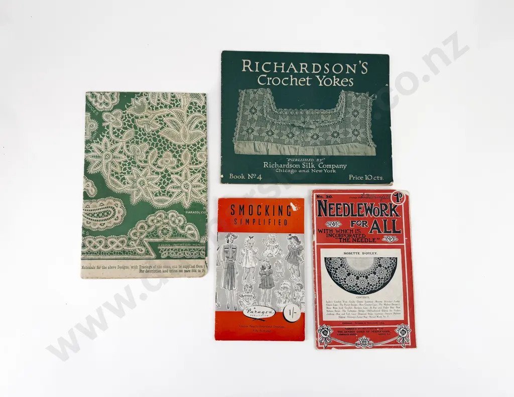 Four Lace & Smocking Pattern Books Image 1++