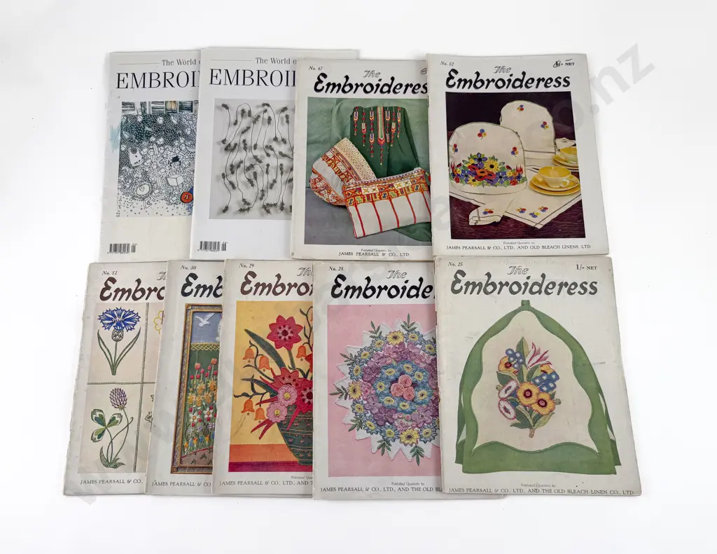 Seven issues of The Embroideress Magazine & Two of The World of Embroidery Image 1++
