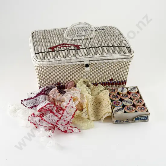 Vintage Sewing Box & Contents