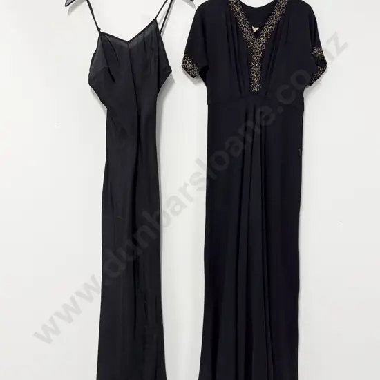 Late C1940's Full Length Ball Dress & Slip (a/f)
