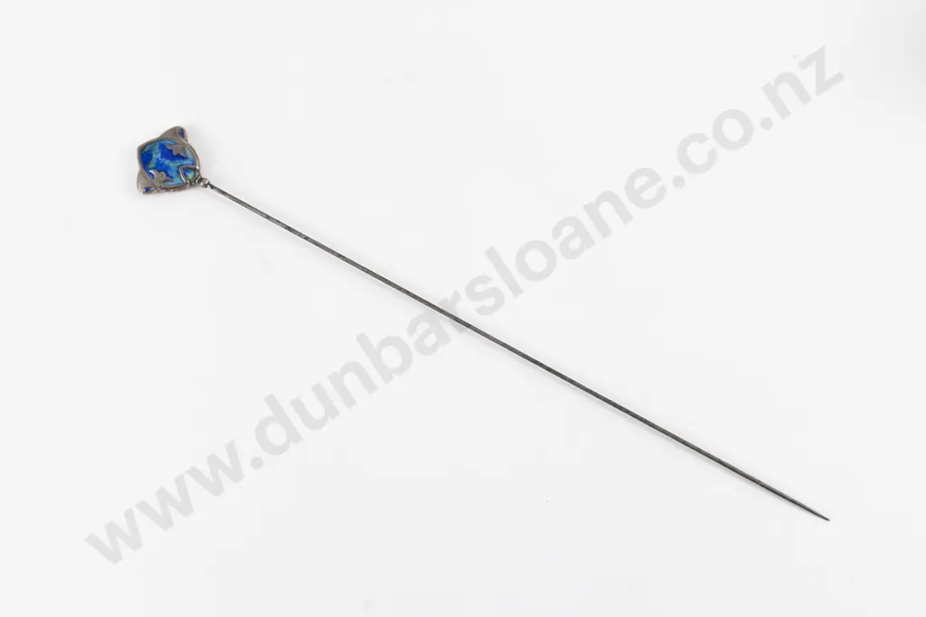Edwardian S/S and Blue/Green Hat Pin Image 1++