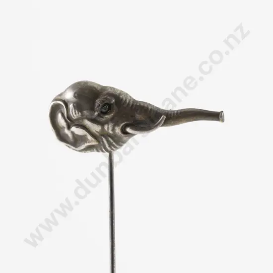 Edwardian S/S Elephant Head Hat Pin