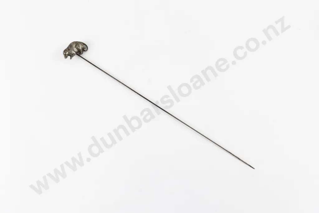 Edwardian S/S Possum Finial Hat Pin Image 1++