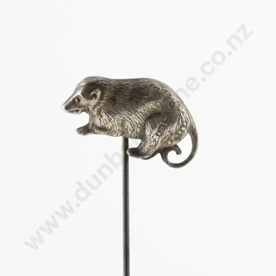 Edwardian S/S Possum Finial Hat Pin