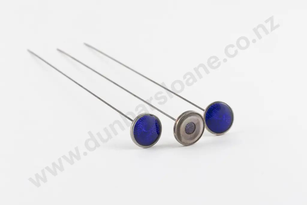 Art Nouveau Pair and Single Hat Pins Image 1++
