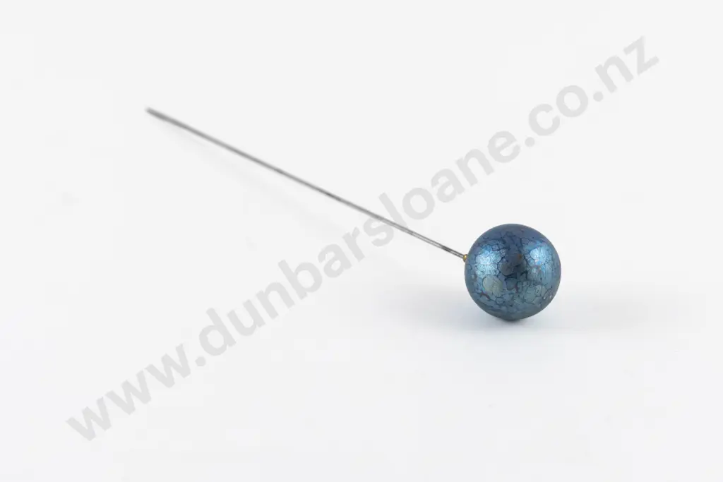 Art Nouveau Large Loetz Type Lustre Glass Ball Finial Hat Pin Image 1++