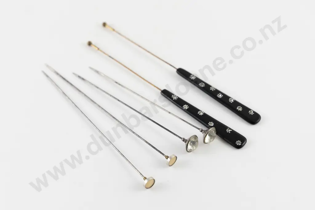 Edwardian Three Pairs Hat Pins Image 1++