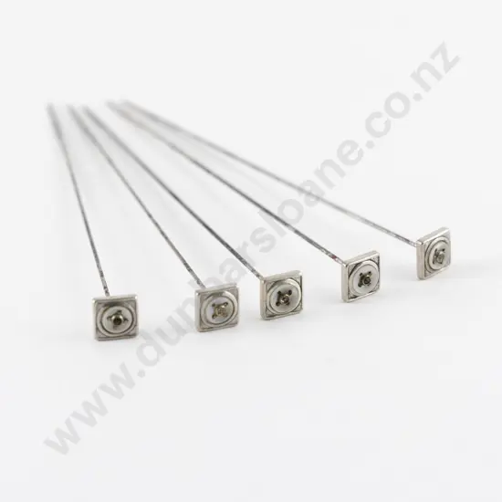 Edwardian Five Matching Silver MOP and Centre Diamanté Hat Pins