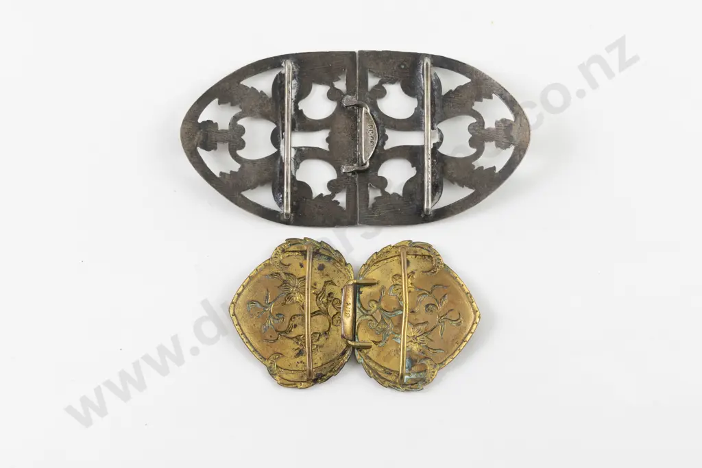 Art Nouveau Enamel Belt Buckle Image 1++