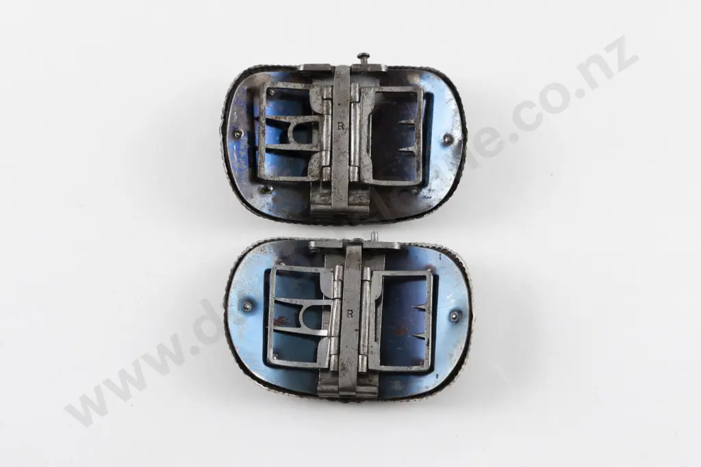 Two Georgian Cut Steel Shoe Buckles Image 1++