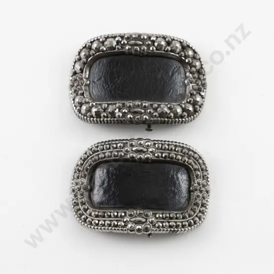 Two Georgian Cut Steel Shoe Buckles