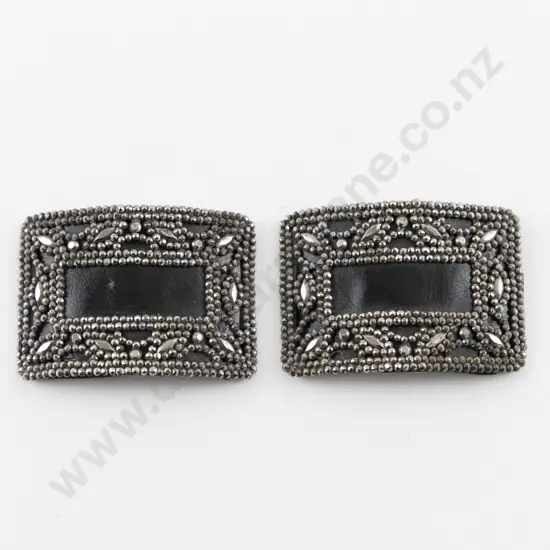 Pair Victorian Cut Steel Shoe Buckles