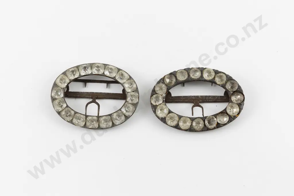 Two Late C18th Diamond Paste Shoe Buckles Image 1++
