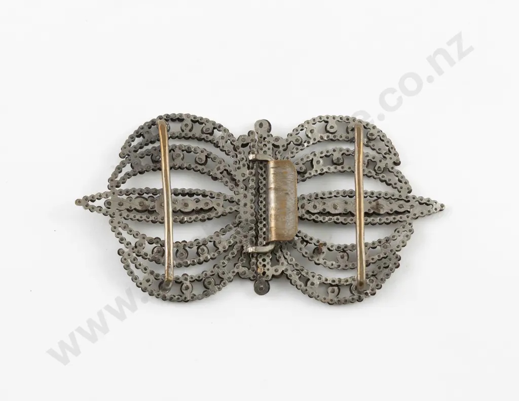 Victorian Cut Steel 2pce Buckle Image 1++