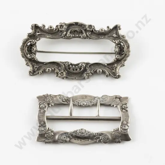 Vict S/S Floral Scroll Buckle