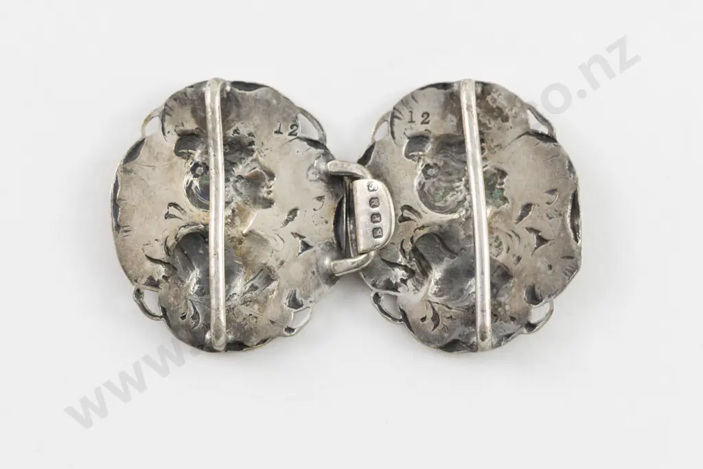 Art Nouveau S/Plate 2pce Buckle Image 1++