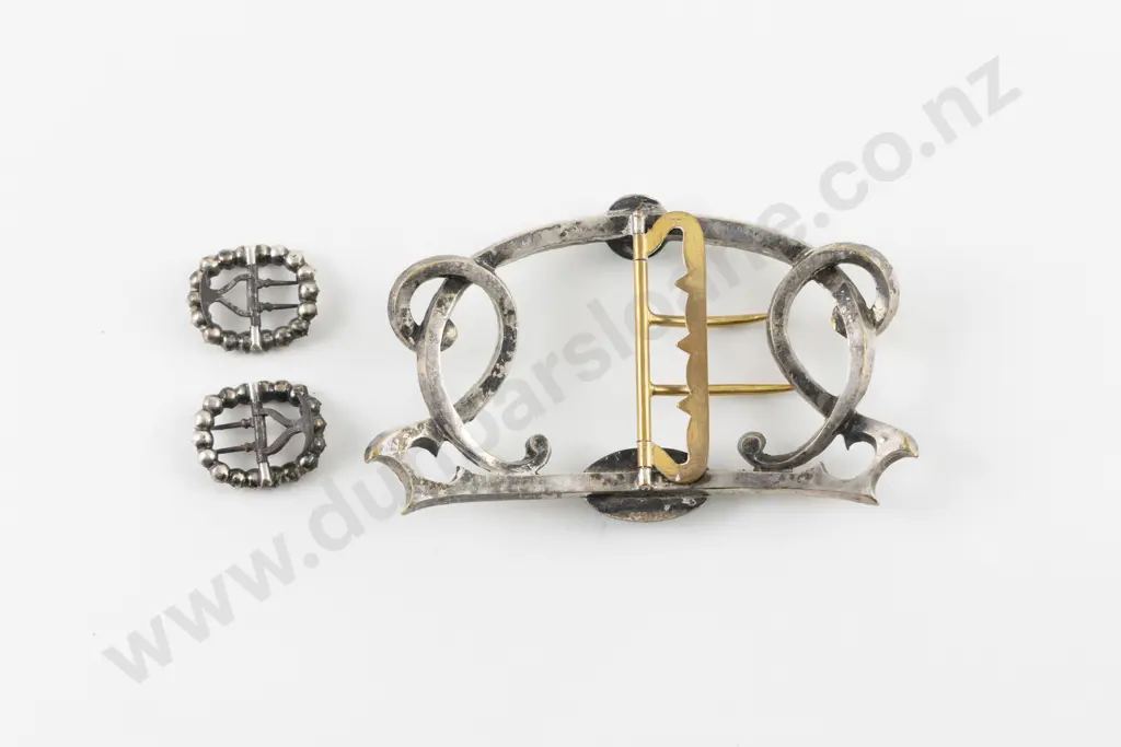 C19th Diamond and Turquoise Paste Fancy Buckle Image 1++