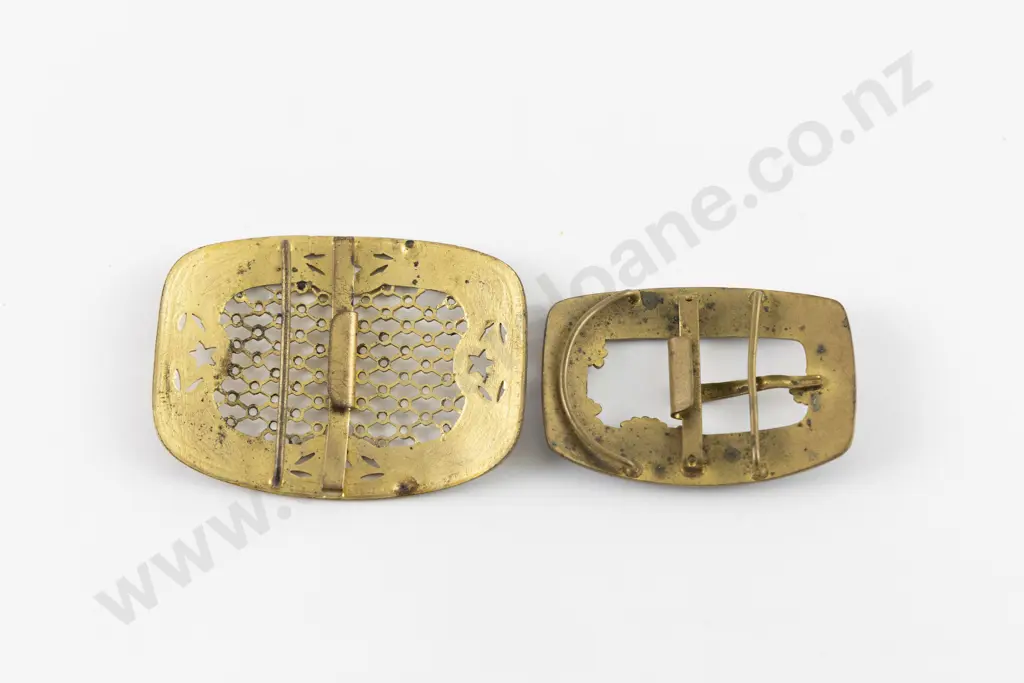 Art Deco Enamel Belt Buckle Image 1++