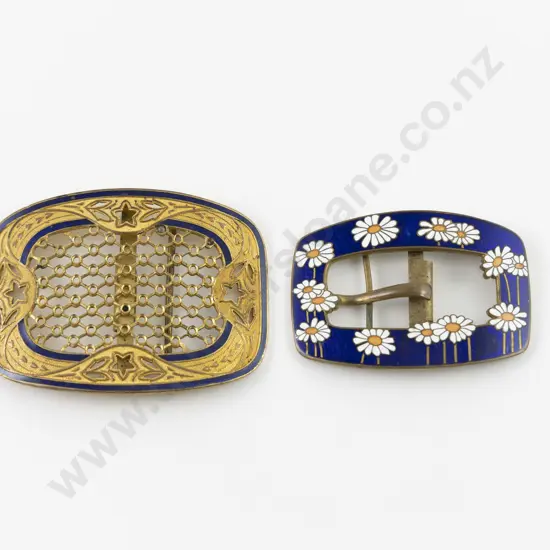 Art Deco Enamel Belt Buckle