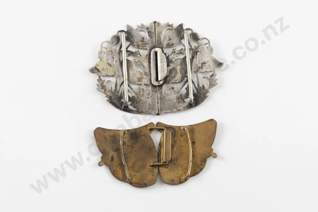 Art Nouveau Enamel Belt Buckle Image 1++