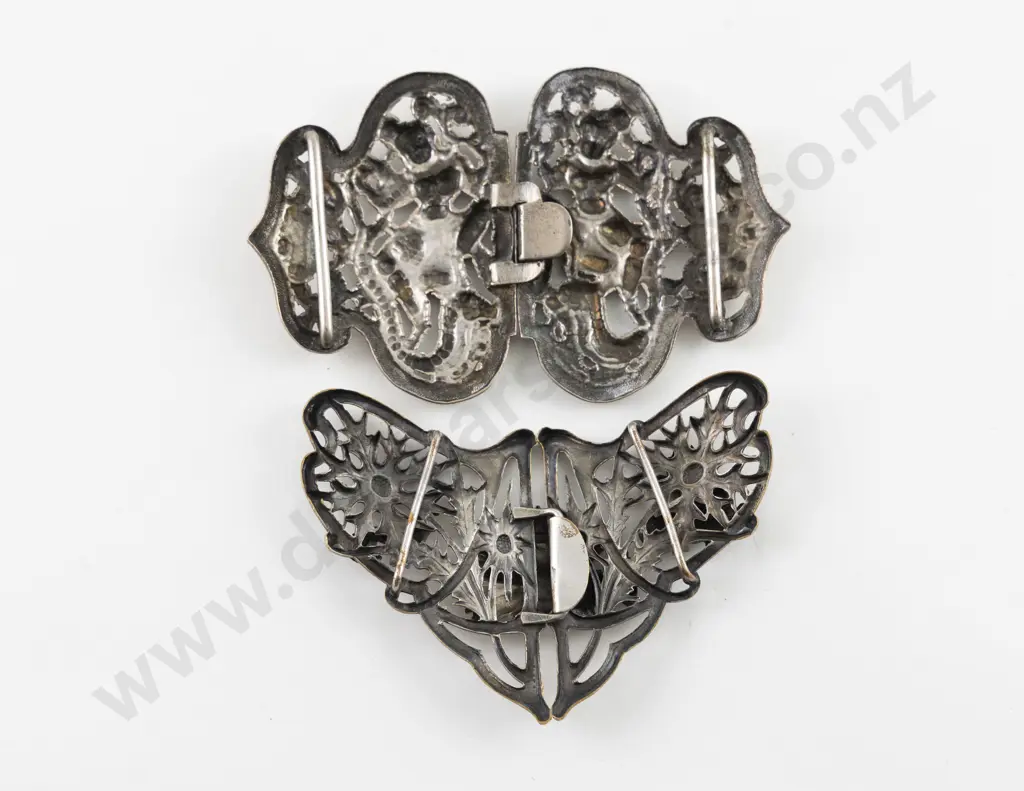 Late C19th Ornate Silver/plate Thai Buckle Image 1++