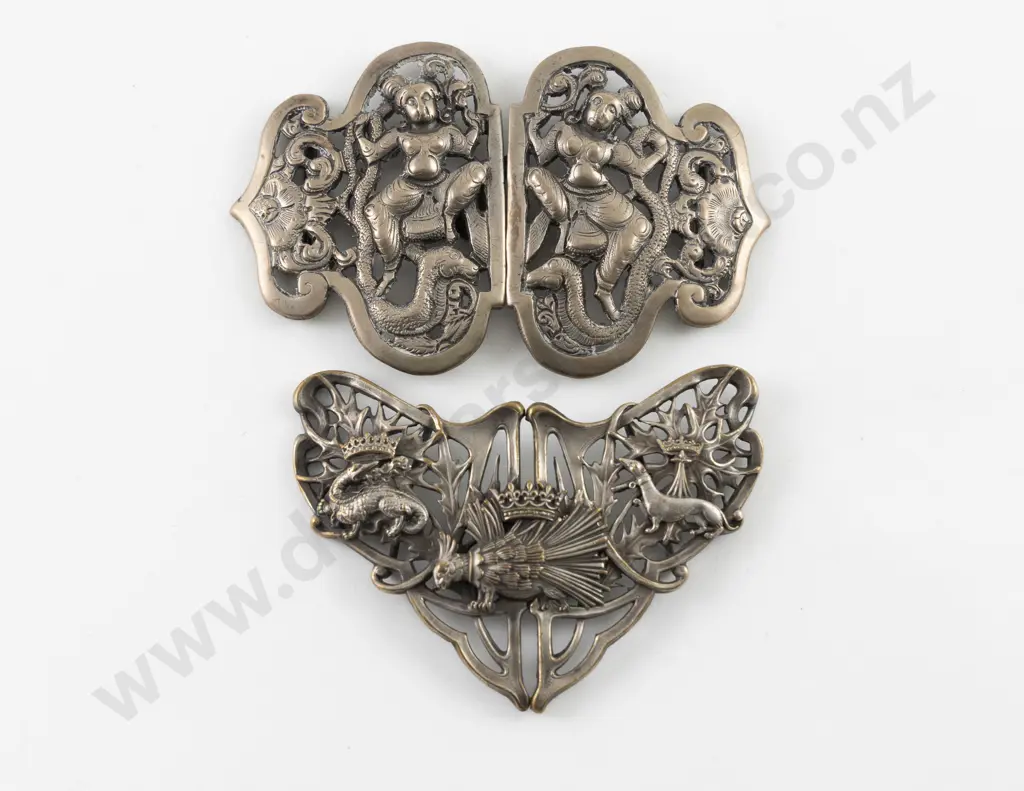 Late C19th Ornate Silver/plate Thai Buckle Image 1++