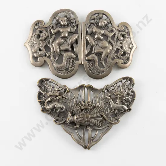 Late C19th Ornate Silver/plate Thai Buckle