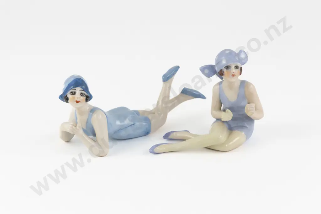 Two German Art Deco China Bathing Beauties Image 1++