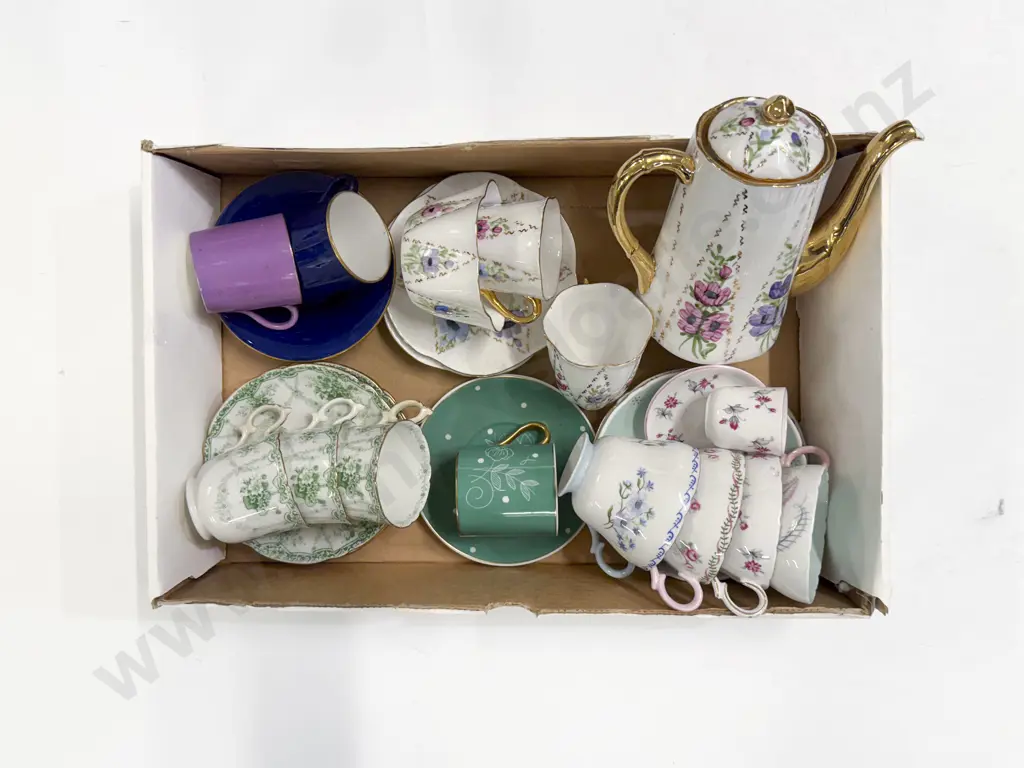 Shelley Fancy Coffee Cup Saucers Image 1++