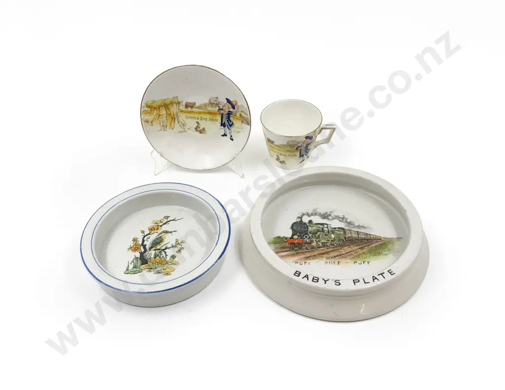 Shelley Two Childs Dishes and Little Boy Blue Cup and Saucer Image 1++