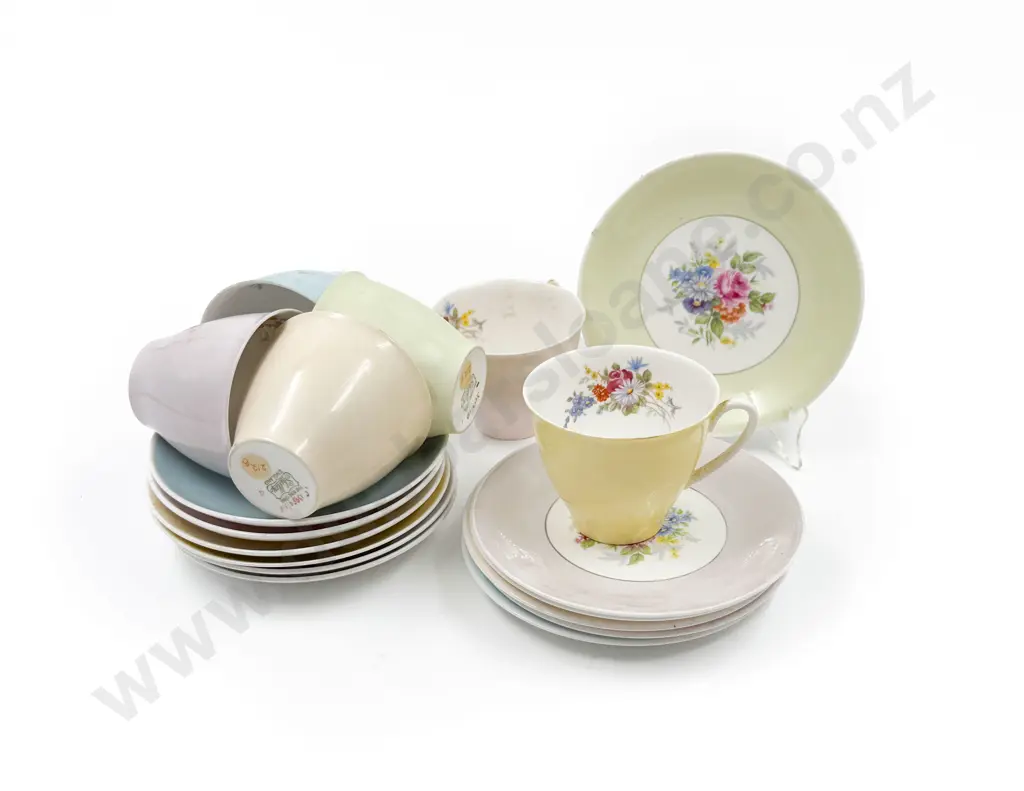 Shelley Six Cup Saucer Plates Set Image 1++