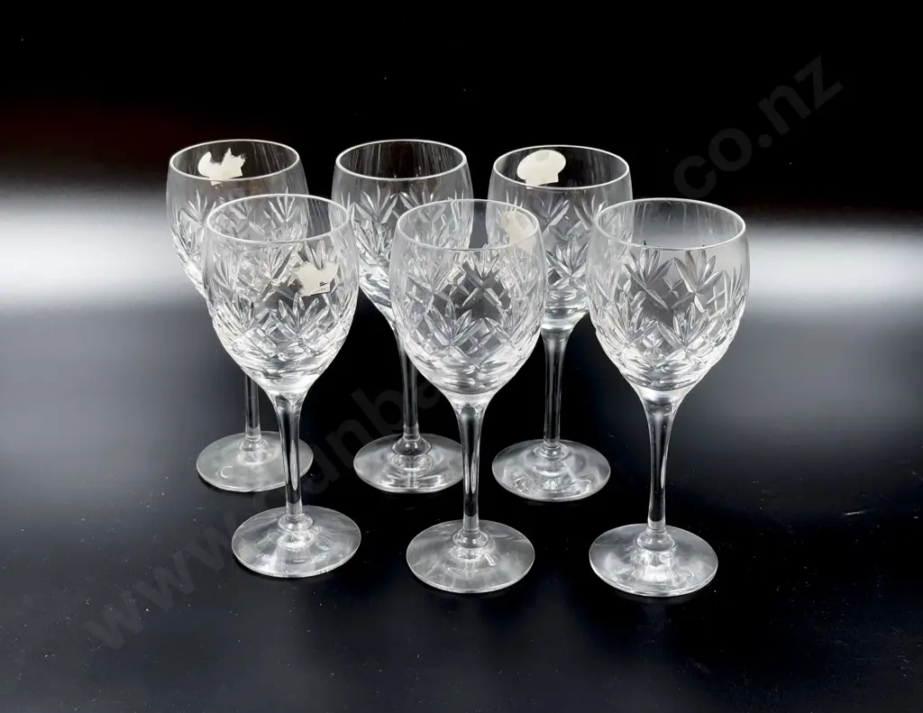 Royal Doulton Crystal Six Wine Goblets Image 1++