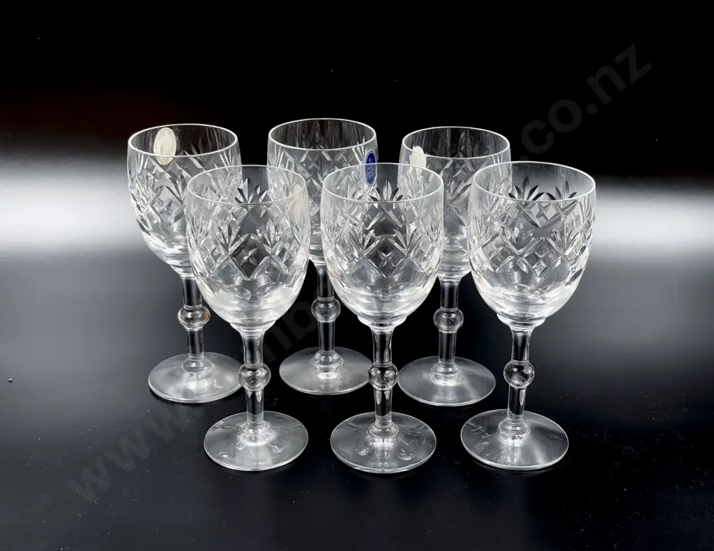 Royal Doulton Crystal Six Wine Goblets Image 1++
