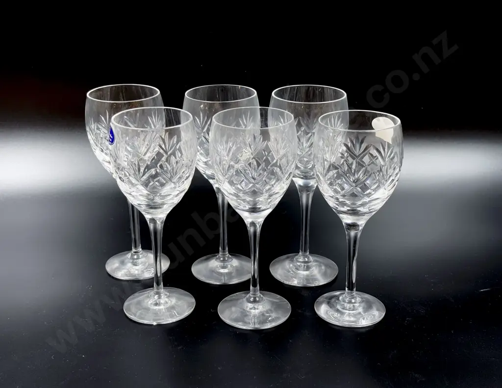 Royal Doulton Crystal Six Wine Goblets Image 1++
