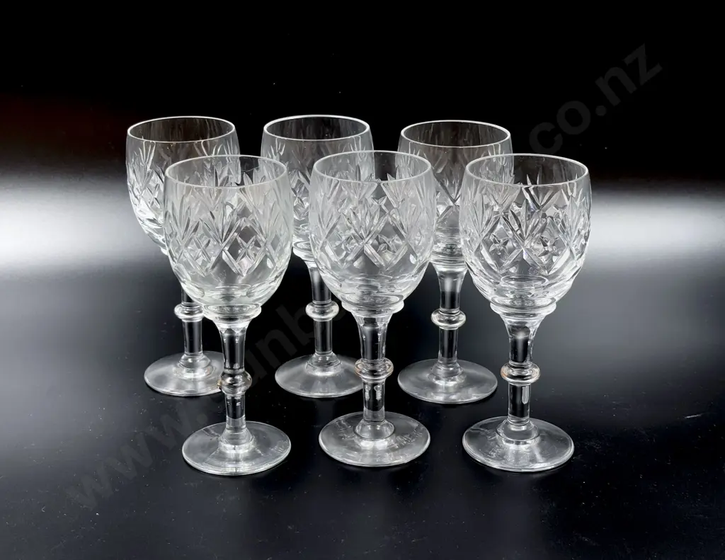Royal Doulton Crystal Six Wine Goblets Image 1++