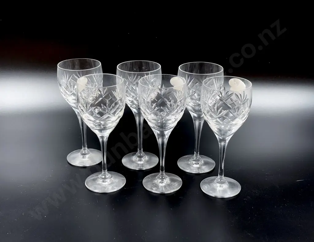 Royal Doulton Crystal Six Wine Goblets Image 1++