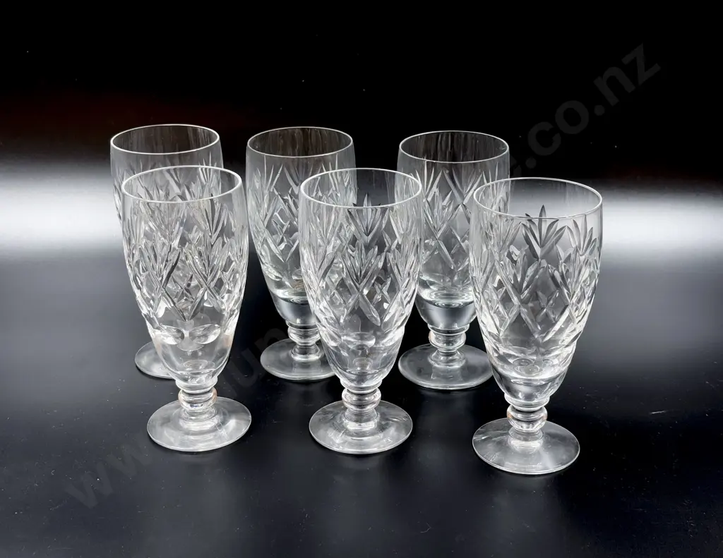 Royal Doulton Crystal Six Lager Goblets Image 1++
