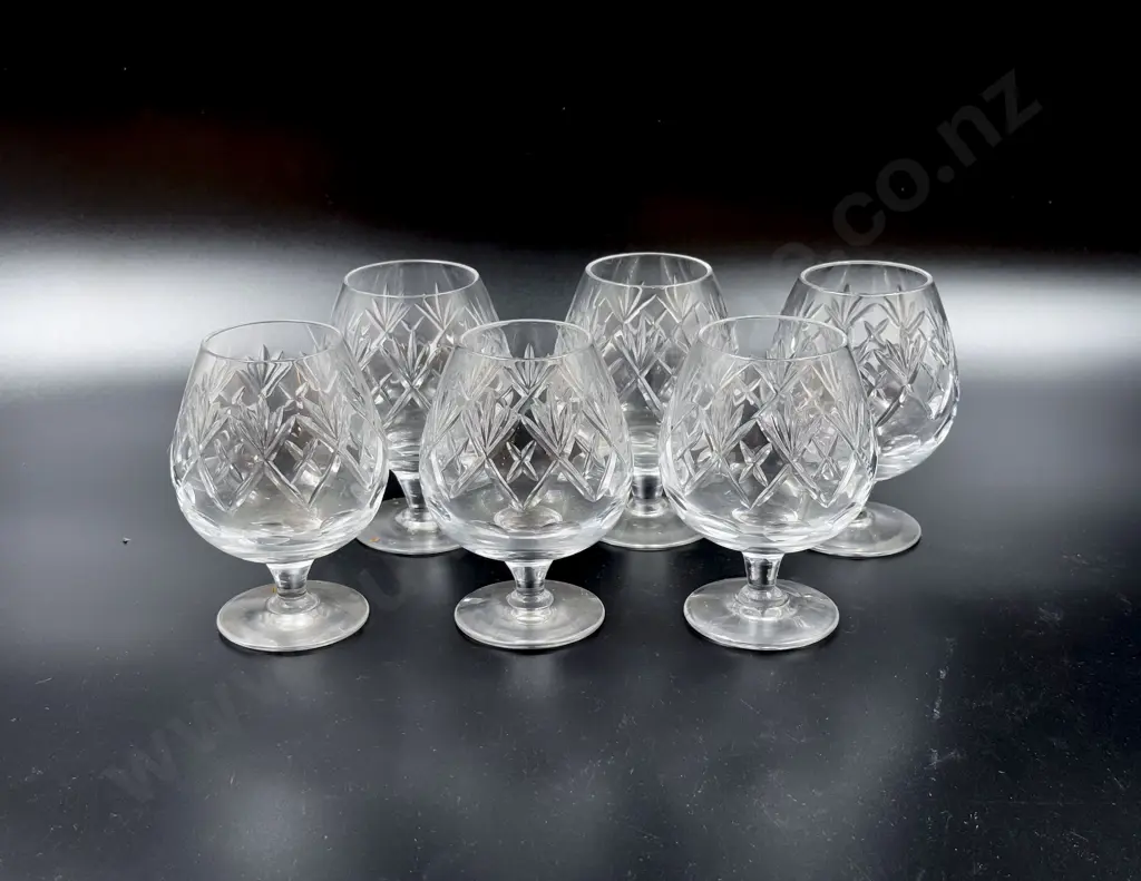 Royal Doulton Crystal Six Brandy Balloons Image 1++