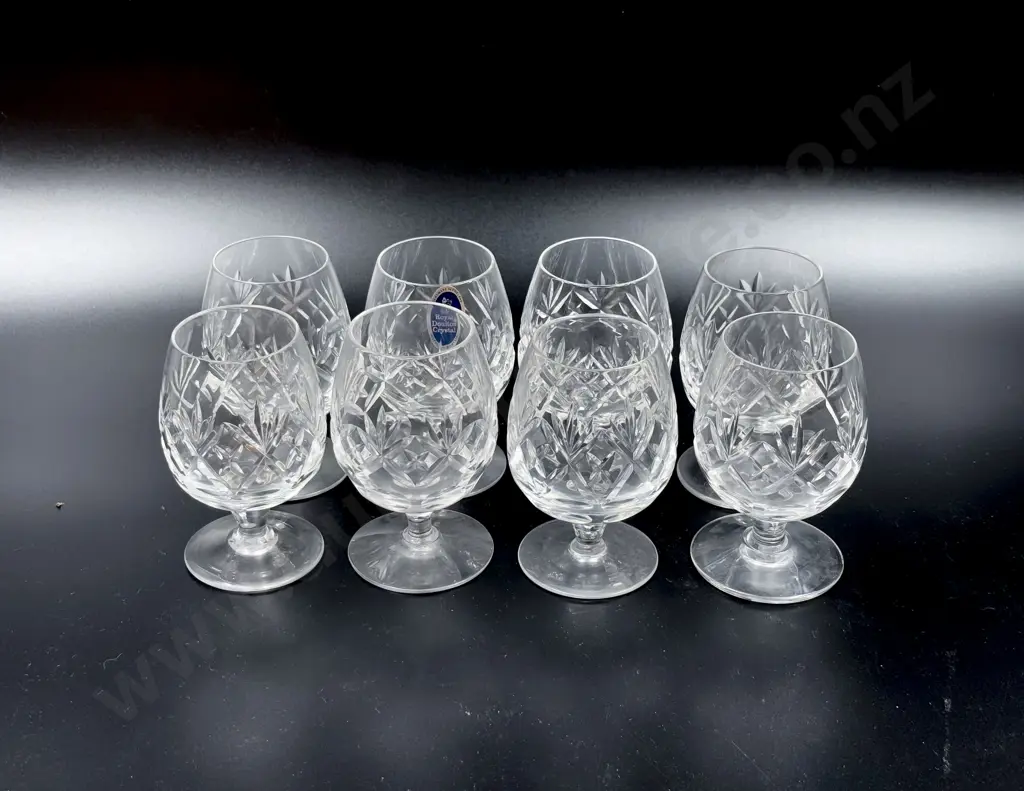 Royal Doulton Crystal Eight Small Brandy Balloons Image 1++