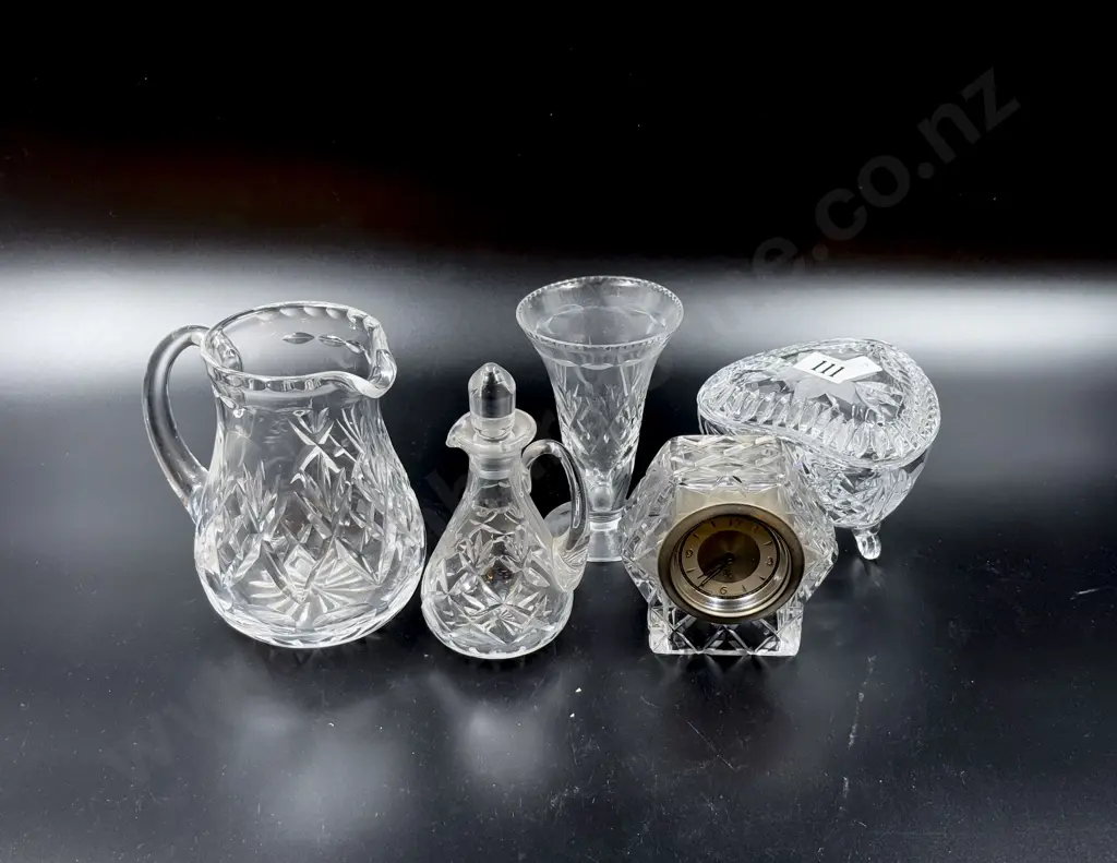 Crystal Jug Trinket Box with Vase and Condiment Image 1++