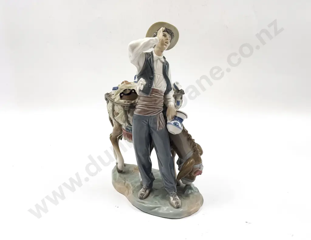 Lladro Mule and Market Vendor Image 1++