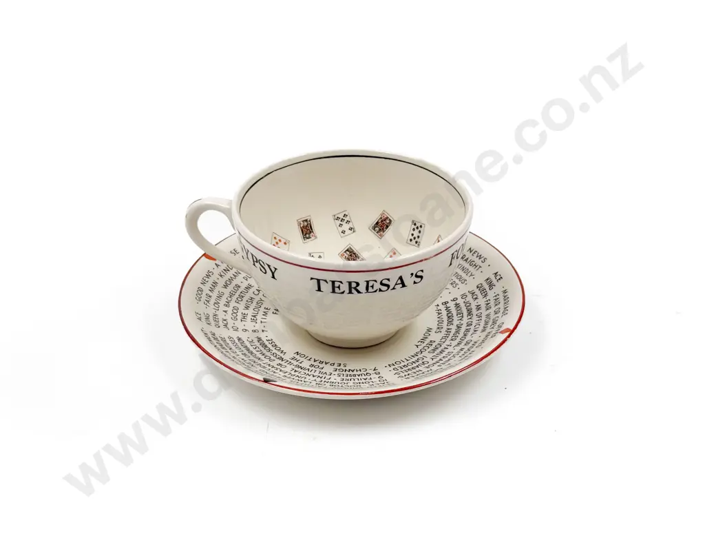 Meakin Fourtune Telling Cup and Saucer Image 1++
