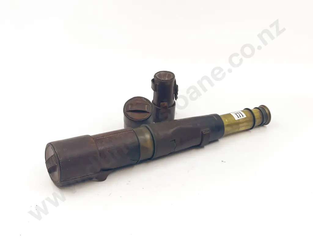 Military Broadherst Clarkson 1916 Three Drawer Telescope with Other Lens Image 1++