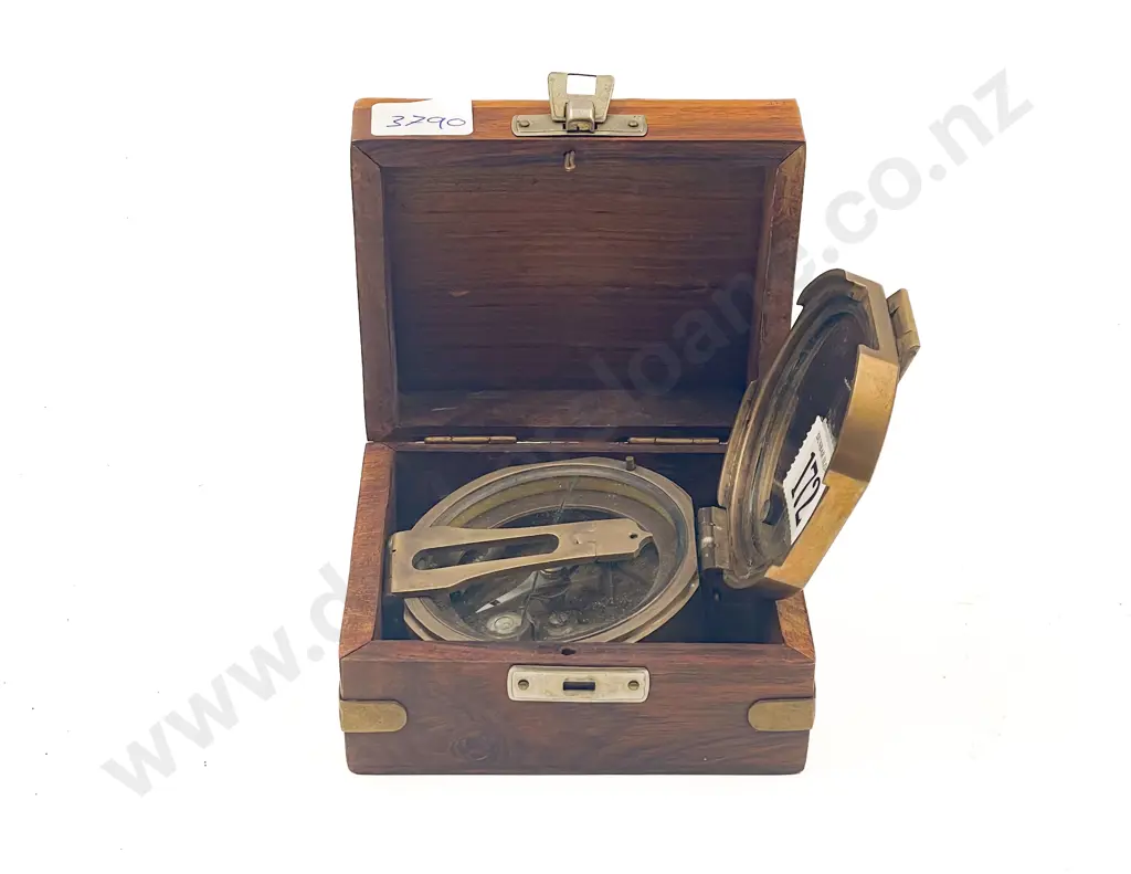 Repro Brass Boxed Compass Image 1++