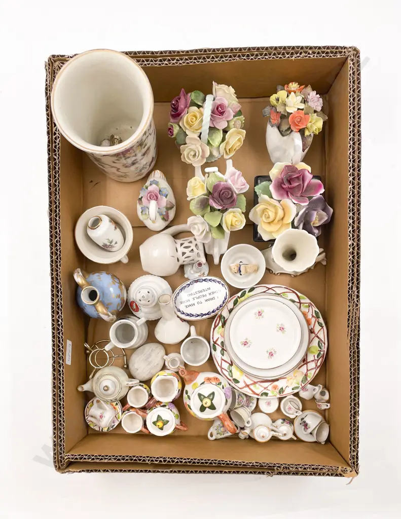 Assortment of Small China Ornaments Tea Sets and Posies Image 1++