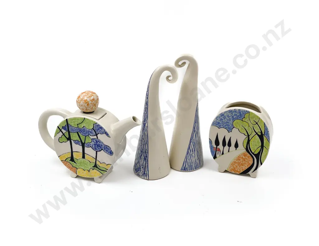 Joyce Bagley Tea Pot Vase And Two Forms Image 1++