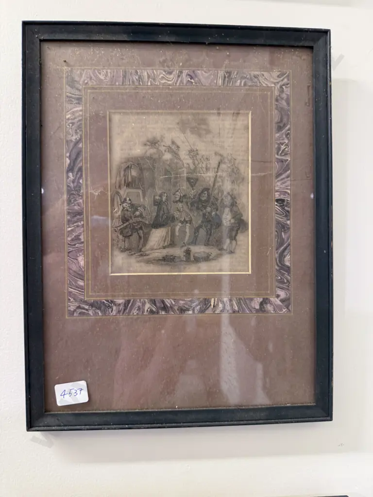 Set of Three Assorted Framed Dickens Book Plates Image 1++